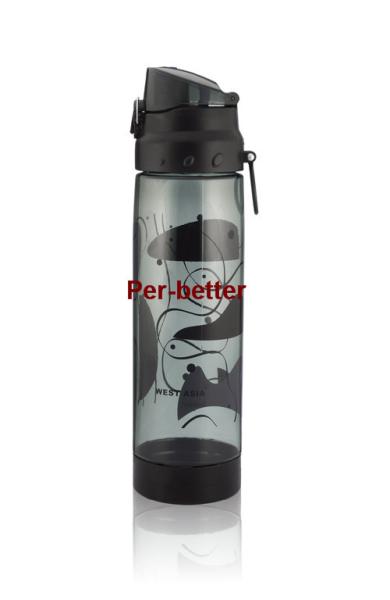 plastic water bottle with lockable cap for school children/BPA FREE
