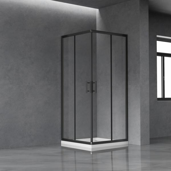 White Printed White Electroplated Frame Simple Arc Shower Enclosure E2303-W1 Full Payment