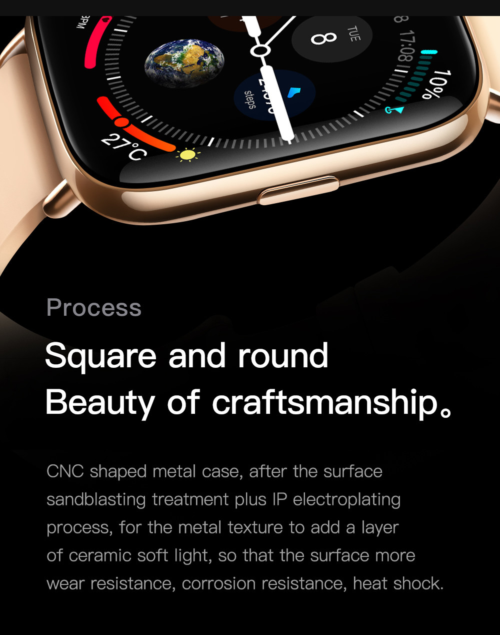 Smartwatch экрана касания 1,69 дюймов