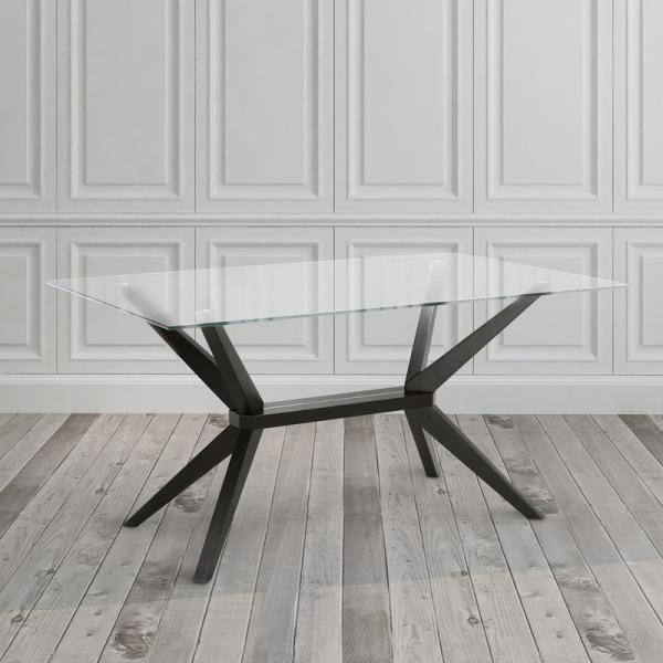 Black Metal Leg 58kgs 750cm Modern Rectangular Dining Tables