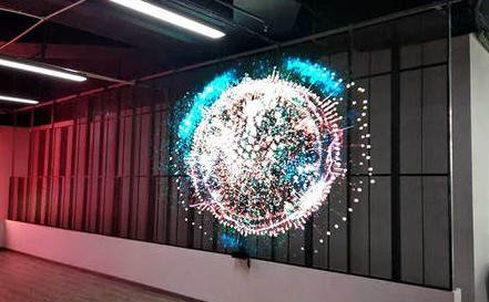 P2.5 Transparent Glass LED Screen Customized Holographic LED Series For Shopping Mall