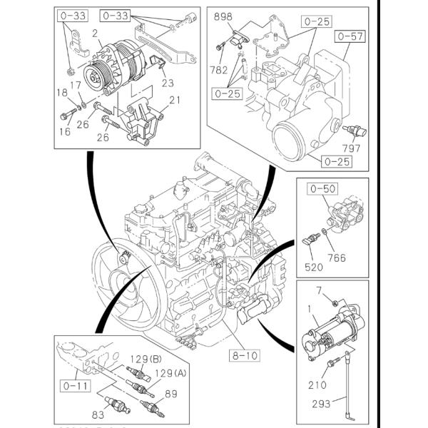 Части 4ХК1 8981260540 экскаватора блока управления запасные для ХИТАЧИ ЗС240-3 ЗС250Х-3 ЗС250К-3
