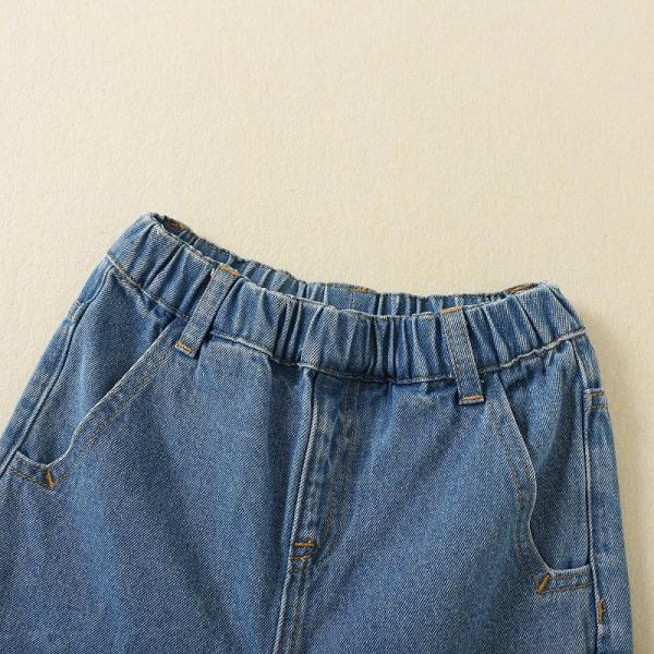 New Design Kids Denim Jeans Full Length Black Blue Jeans Boys Elastic Waist Pants Children's Clothing