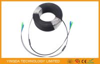 O remendo interno da fibra óptica cabografa SC APC - jogos LSZH FRP do Fanout do cabo pendente do duplex FTTH do SC