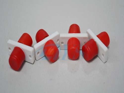 Red Flange ST Optical Fiber Adapter For CAT High Back Reflection Loss Value