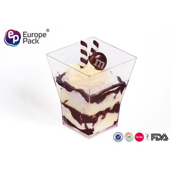 Disposable Plastic Dessert Cup Ps Material Clear Cup For Food