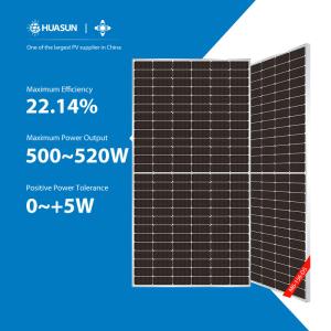 Módulos fotovoltaicos bifaciais mono picovolt solar comercial fotovoltaico 500w