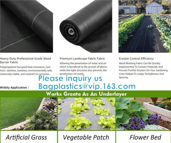 Heavy Duty Weed Barrier Landscape Fabric For Outdoor Gardens, Non Woven Weed Block Fabric Landscaping Fabric Roll