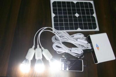 Newest ! 10W mini solar power system with lithium battery for solar home lighting , cam