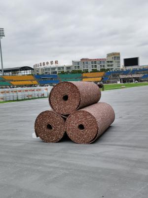 Seamless Rubber Sports Flooring Durable , Semi Prefabricated Athletic Running Track