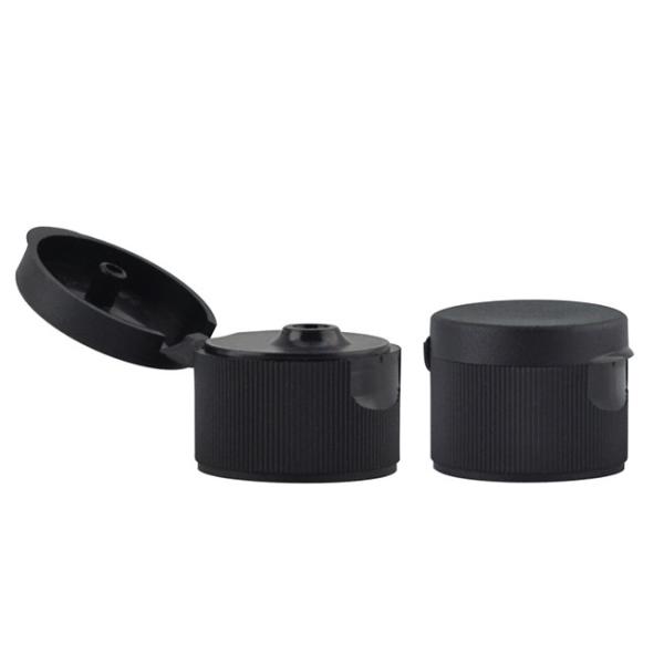 FDA And Reach Certified 24/410 Flip Top Caps Ribbed Closure For Lotion Cream