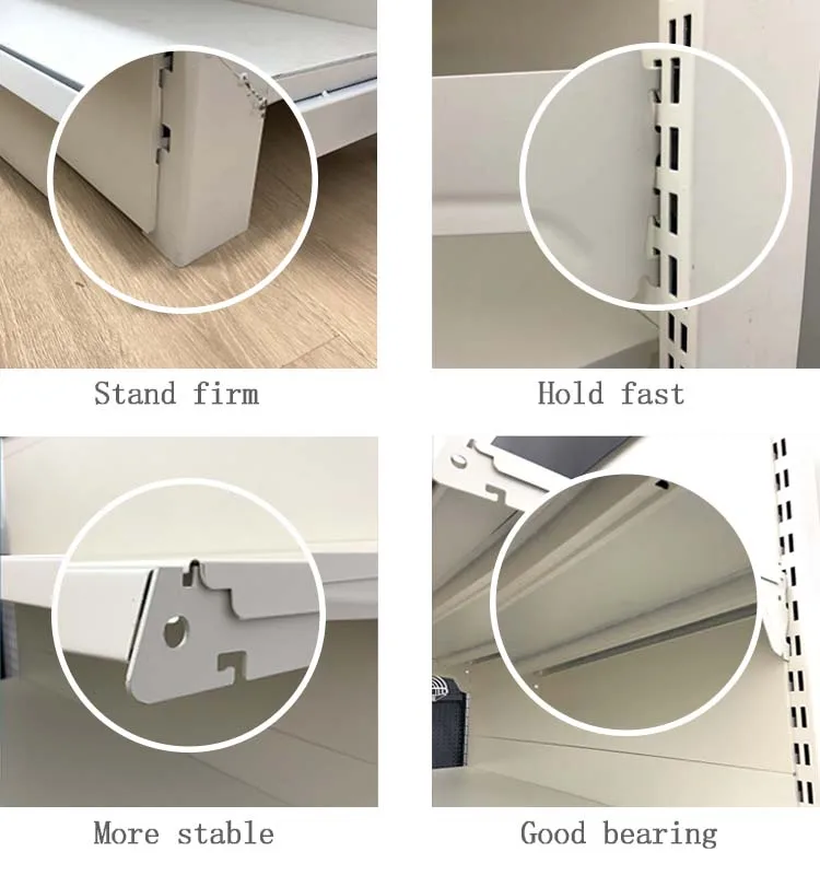 Estantes nuevos de 2023 China Factory Color personalizado Tamaño de acero doble lado Estantes de la feria comercial