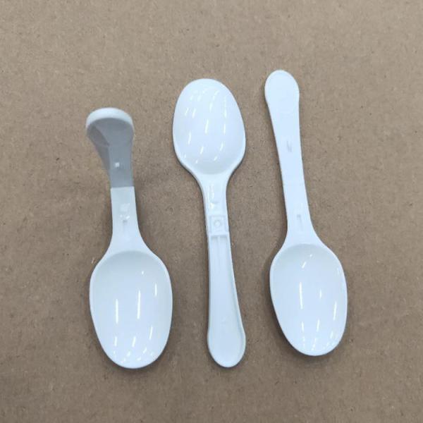 Disposable 1.53g Plastic Yogurt Spoon Transparent 10.7*6.8*2.6cm 9000pcs