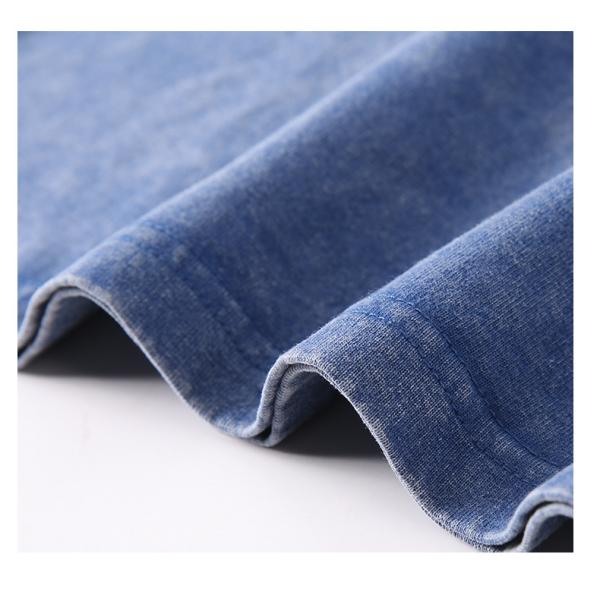 280g Heavy Retro Washed Distressed Short-sleeved T-shirt Men's Loose Cotton Half Sleeves Top