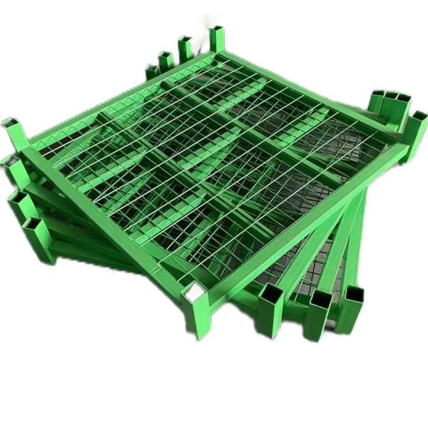 Welded Steel Industrial Metal Stacking Rack Warehouse Stackable Metal Shelves