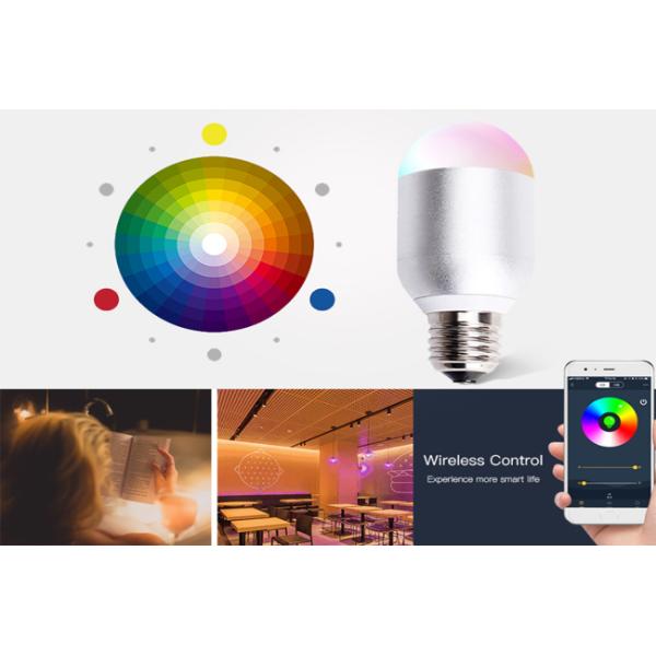 220V / 110V 5W RGB Wifi Smart Led Light Bulb 7000K Color Temperature 25000Hrs Life Time