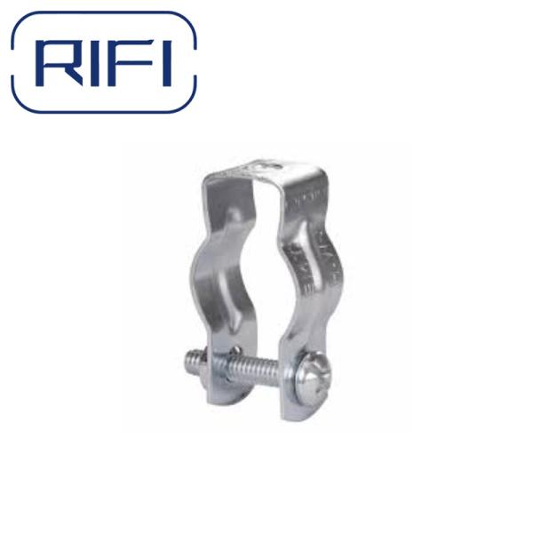 IEC Strut Pipe Clamp Abrazadera Caddy Metal Tube Clip Cabos de conduto elétrico 1/2 -4