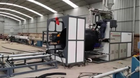 HDPE Double Wall Corrugated Pipe Extrusion Line for High-Strength Drainage and Sewerage Pipes