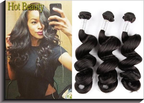 Natural Wave Unprocessed Peruvian Virgin Human Hair Extensions For Women