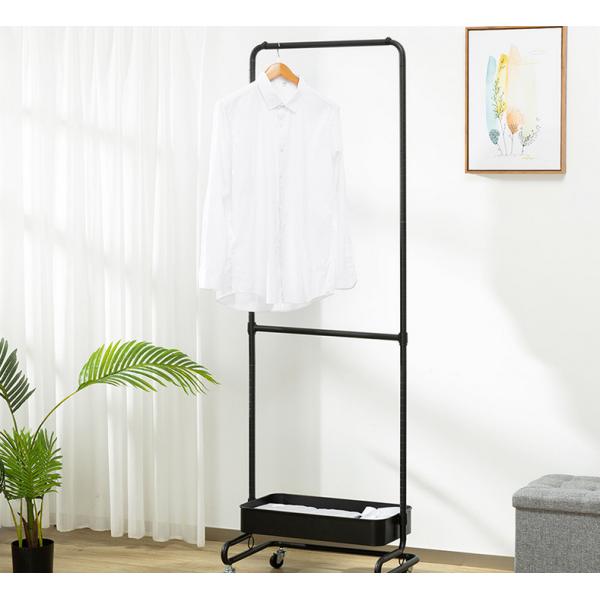 Mobile 61.5cm Length 45kg Bearing Steel Clothes Rack