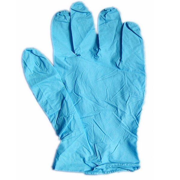 Blue Nitrile Gloves No Latex Powder Free ISO Certified 240mm Length for Food Handling