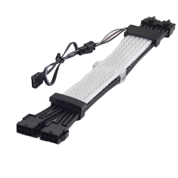 Dual  8Pin Neon Flex RGB Led Synchronized RGB Cable Male to Female  Extension Electrical Gaming Jumper Wire  for Gaming  PC