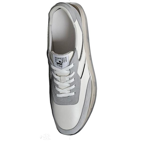 39Size White Grey Casual Genuine Leather Shoes Suede Upper