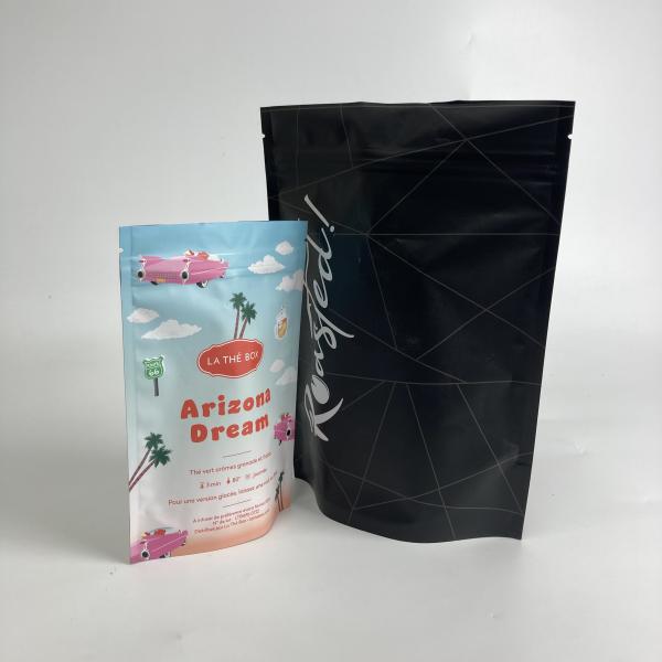 Custom Printed Food Grade Resealable Mylar Bags Stand Up Zipper Bags for Tea Food Packaging Bags with Aluminum Foil