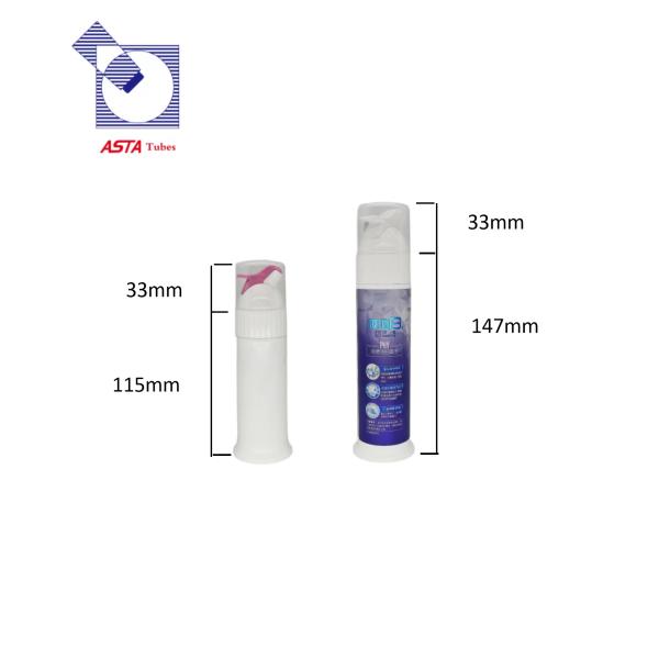130ml 45ml Factory Direct Sale Customizable Toothpaste Tube Packaging with Airless Pump