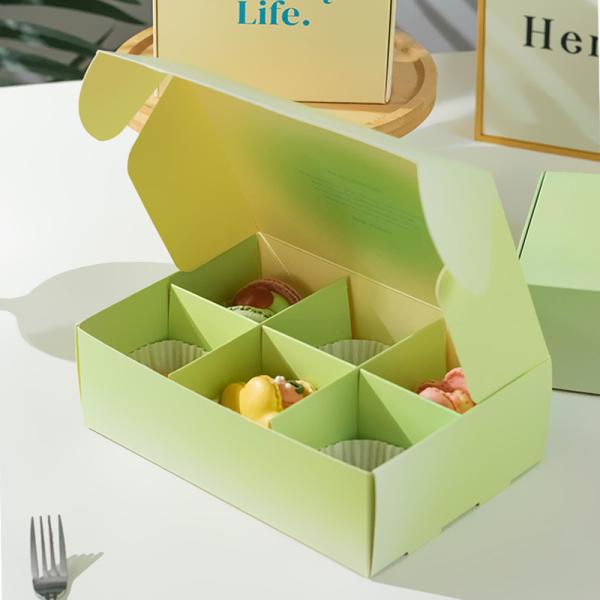Snowflake Crisp Nougat Custom Paper Boxes Cookie  Macaron Packaging Boxes
