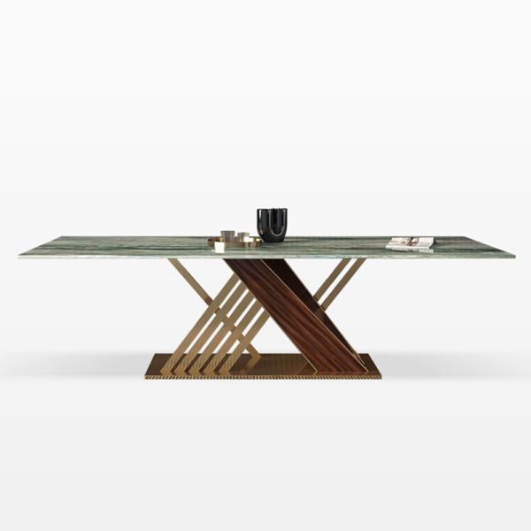 Brushed Marble Look Dining Table Gold Marble Top Dining Room Table