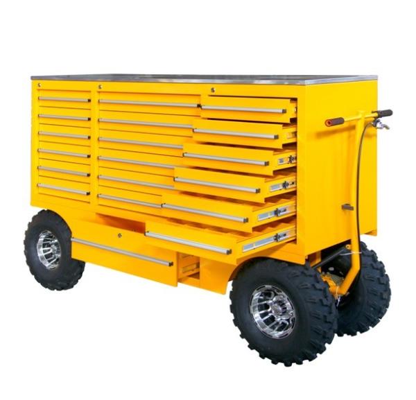 Cold Rolled Steel Chest Trolley with Powder Coat Finish and Stainless Steel Handles