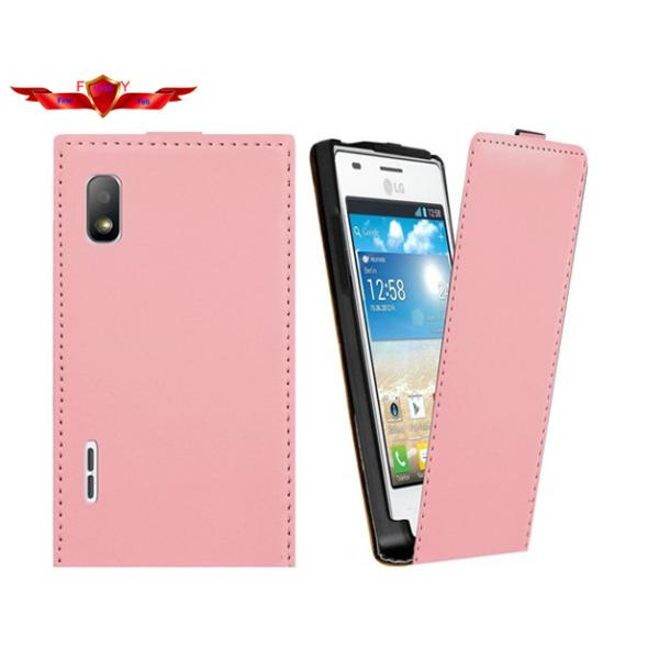 Genuine LG E612 Optimus L5 Flip Leather Cases 100% Real Leather Good Quality