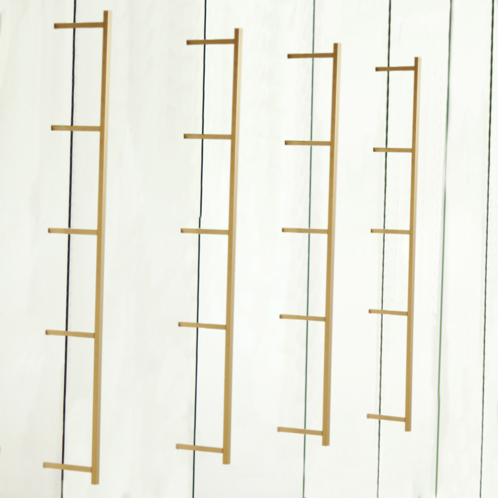 XinJun Factory New Design Luxury Gold Aluminum Wall Mounted Shelf