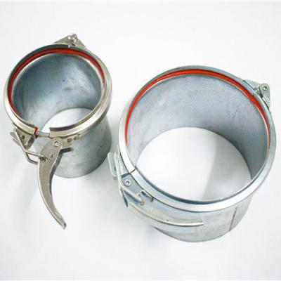 8 braçadeiras de aço galvanizadas ajustáveis com a gaxeta para a coleção da poeira/névoa