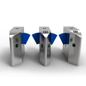 Automatic Turnstile Flap Barrier Gate with 304 or 316 Stainless Steel Anti-Tailgating Function and DC24V Motor