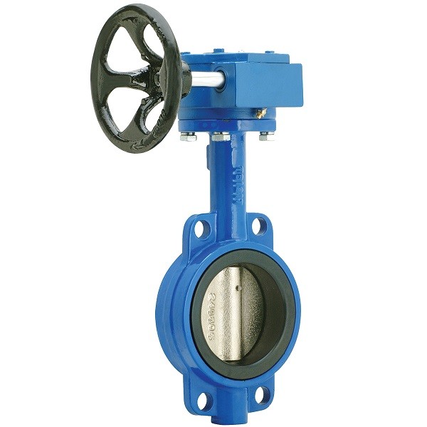 Wafer Butterfly Valve With Blue Trigger Handle Stainless Steel ZG1Cr18Ni12Mo2Ti 2