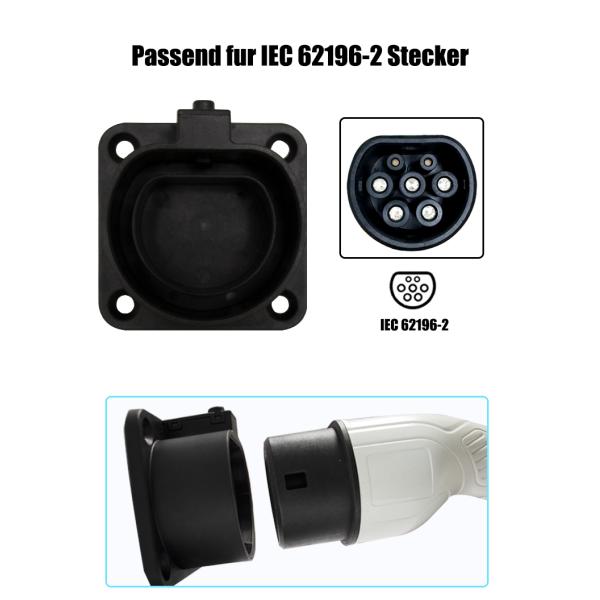 IP 65 Noir prise KIWI extérieure de type 1 chargeur de voiture pour véhicule électrique CE