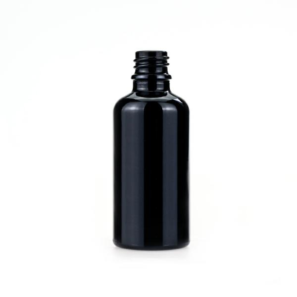 Empty Violet Black Dropper Screw Cap Glass Bottle for Essential Oil Hair Oil
