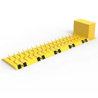 Estrutura pesada aço galvanizado e superfície pintada amarelo-preta montar eletromecânico tire killer