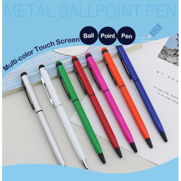 Colorful Metal Ballpoint Pen Touch Screen Twist Stylus Ball Pen For Office Business