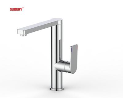 Cold And Hot OEM Kitchen Sink Faucets Chrome Brass Single Lever