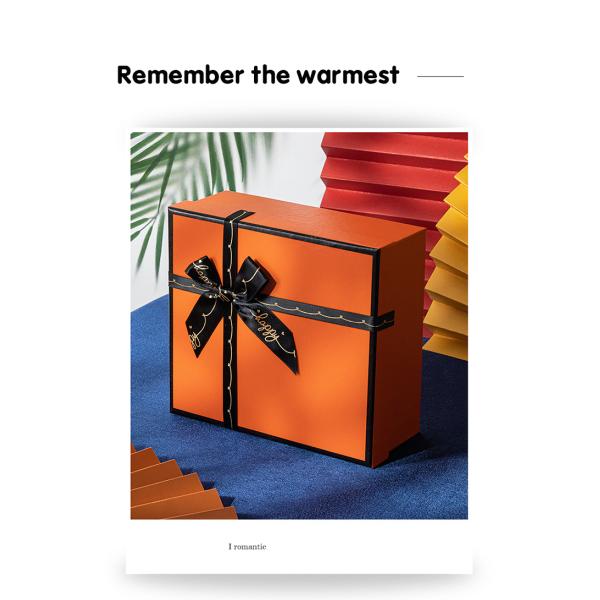 Подарочная коробка ювелирных изделий дозора коробки роскошного картона подарка рождества упаковывая бумажная со смычком ленты