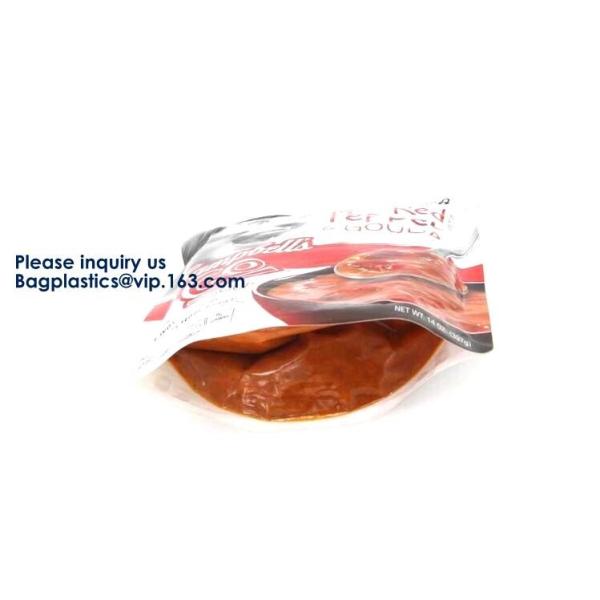 Stand Up Zipper Oven Microwave Cooking Bags /Retort Pouch/Microwave Bag For Liquid Organic Soup Packaging Bagease