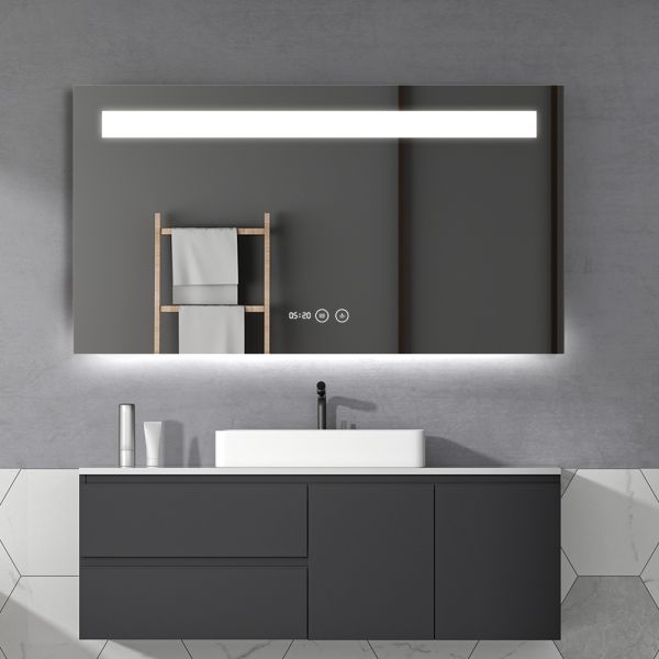 Vanity Dimmable LED Bathroom Mirror , Lighted Wall Mounted Mirrors For Bathrooms