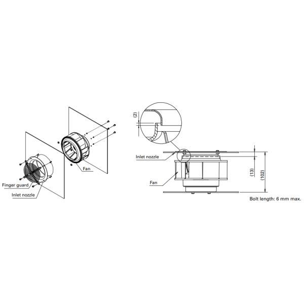 4150RPM 24V 48V DC Centrifugal Fan 133X91mm Ball Bearing Alloy Aluminum Frame