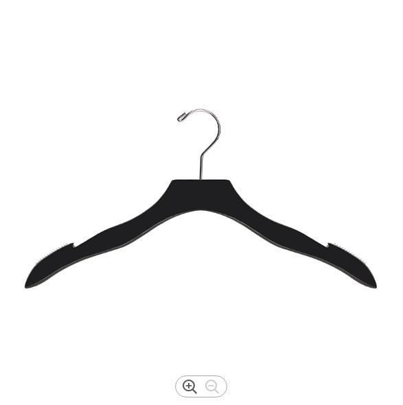 43cm Black Wooden Clothes Hangers Anti Slip Wooden Suit Coat Hangers