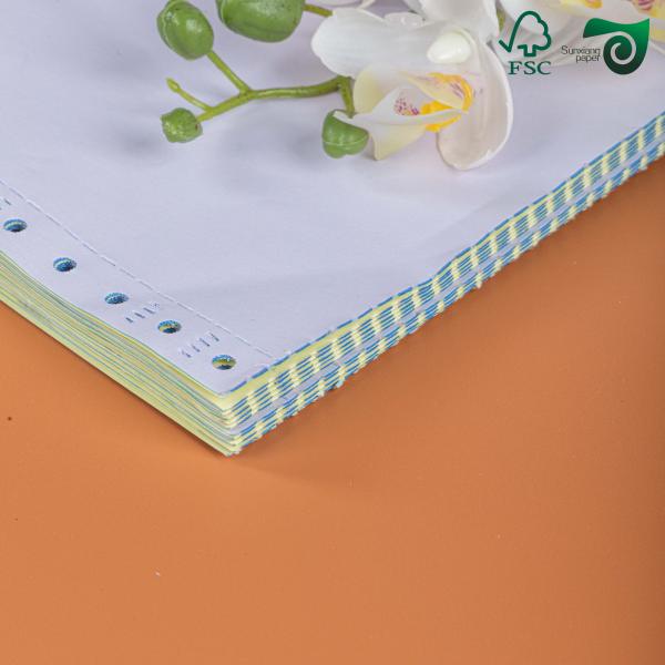 FSC White Canary Pink Blank CFB NCR Carbonless Copy Paper For Laser And Inkjet Printers