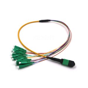 Corde de correction optique de fibre du tronc LSZH G657A de FTTH OM3 OM4 MPO MTP au LC