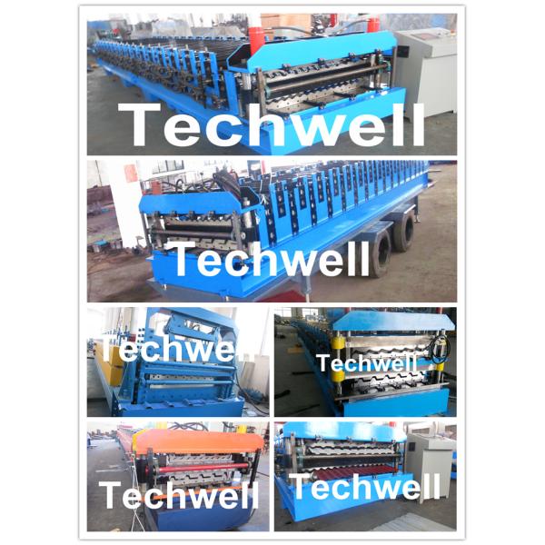 5.5 Kw Steel Metal Roof Roll Forming Machine With Manual, Automatical Decoiler